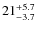 $\rm 21^{+5.7}_{-3.7}$