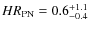$HR_{\rm PN}=0.6^{+1.1}_{-0.4}$