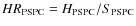 $HR_{\rm PSPC}=H_{\rm PSPC}/S_{\rm PSPC}$