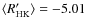 $\langle R^{\prime}_{\rm HK}\rangle=-5.01$
