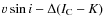$v\sin i-\Delta(I_{\rm C}-K)$