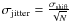 $\sigma_{{\rm jitter}}=
\frac{\sigma_{{\rm shift}}}{\sqrt{N}}$