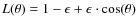 $L(\theta)=1-\epsilon+\epsilon\cdot\cos(\theta)$