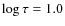 $\log{\tau} =1.0$