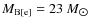 $M_{\rm {B}[e]} = 23~M_{\hbox{$\odot$ }}$