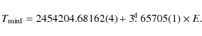 \begin{displaymath}T_{{\rm minI}} = 2454204.68162 (4) + 3 \hbox{$.\!\!^{\rm d}$ }65705 (1) \times E.
\end{displaymath}