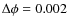 $\Delta \phi = 0.002$