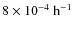 $8\times10^{-4} ~{\rm h}^{-1}$