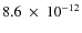 $8.6~\times~10^{-12}$
