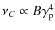 $\nu_C \propto B \gamma_{\rm p}^4$