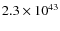 $2.3\times{10}^{43}$