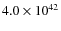 $4.0\times{10}^{42}$