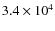$3.4 \times{10}^{4}$