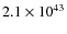$2.1\times{10}^{43}$
