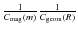 ${1\over{C_{\rm mag}(m)}} {1\over{C_{\rm geom}(R)}}$