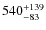 $540^{\rm +139}_{-83}$