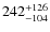 $242^{\rm +126}_{-104}$