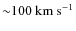 ${\sim}100~{\rm km~s}^{-1}$
