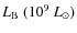 $ L_{\rm B} \ (10^{9}~{L_{\odot}})$