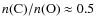 $n({\rm
C})/n({\rm O}) \approx 0.5$