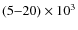 $(5{-}20)\times10^3$