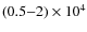 $(0.5{-}2)\times10^4$