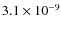 $3.1\times10^{-9}$