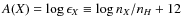 $A(X)=\log
\epsilon_X \equiv \log n_X/n_H + 12$
