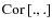 $\ensuremath{{\rm Cor}\left[.,.\right]} $
