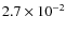 $2.7\times
10^{-2}$