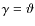 $\gamma=\vartheta$