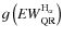 $g\left( {\it EW}^{\rm H_{\alpha}}_{\rm QR}\right)$
