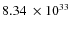 $8.34~ \times 10^{33}$