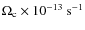$\Omega_{\rm c} \times 10^{-13} ~\rm s^{-1}$