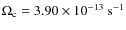 $\Omega_{\rm c} = 3.90 \times 10^{-13}~\rm s^{-1}$