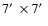$7\hbox{$^\prime$ }\times 7\hbox{$^\prime$ }$