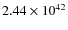 $2.44\times 10^{42}$