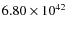 $6.80\times 10^{42}$