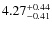 $4.27^{\rm +0.44}_{-0.41}$