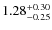 $1.28^{\rm +0.30}_{-0.25}$