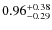$0.96^{\rm +0.38}_{-0.29}$