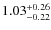$1.03^{\rm +0.26}_{-0.22}$