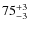 $75^{\rm +3}_{-3}$