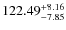 $122.49^{\rm +8.16}_{-7.85}$