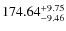 $174.64^{\rm +9.75}_{-9.46}$