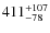 $411^{\rm +107}_{-78}$