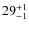 $29^{\rm +1}_{-1}$