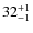 $32^{\rm +1}_{-1}$