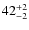 $42^{\rm +2}_{-2}$