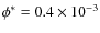 $\phi^*=0.4\times 10^{-3}$
